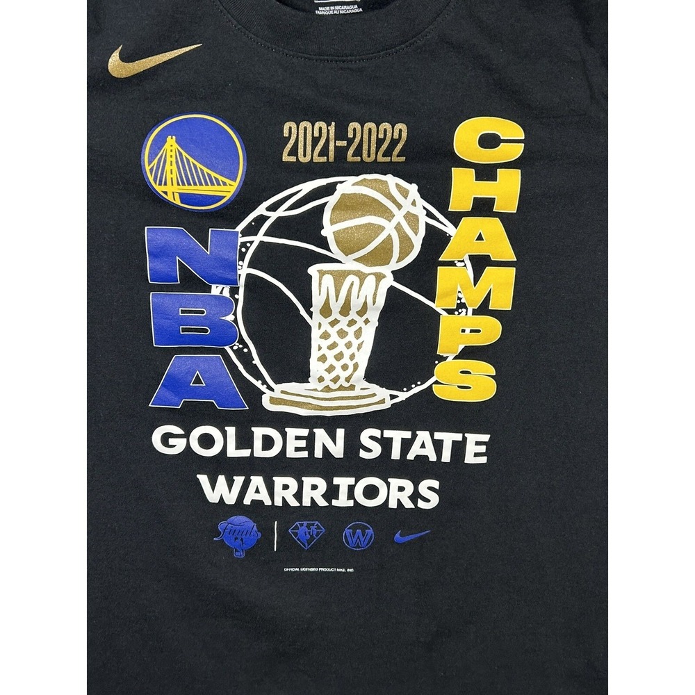Nike Golden State Warriors 2022 NBA Finals Champs Locker‎ Room T-Shirt Mens M